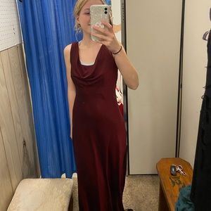 Burgundy Betsy and Adam dress